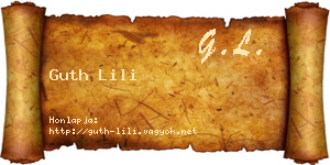 Guth Lili névjegykártya